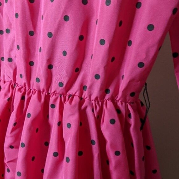 5/$25 Vicky Vaughn vintage 60s-70s taffeta polka dot dress - Picture 6 of 8